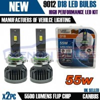 2x D18 9012 HIR2 CANBUS ERROR FREE 55W WHITE LED KIT 6000K ACCURATE BE..